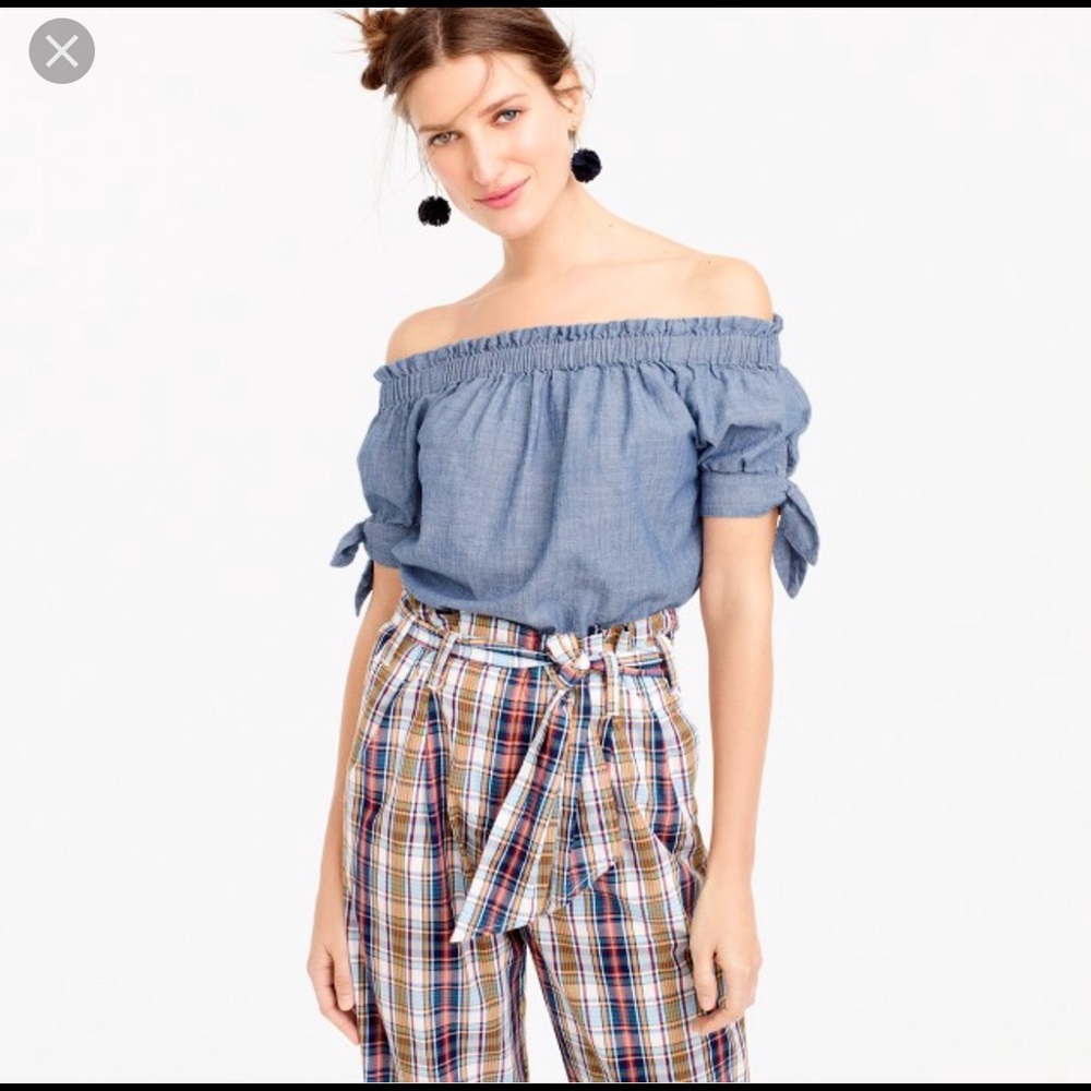 J Crew Denim Off Shoulder